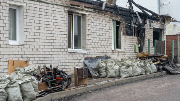 Professional Fire Damage Removal technician working in Bock, MN